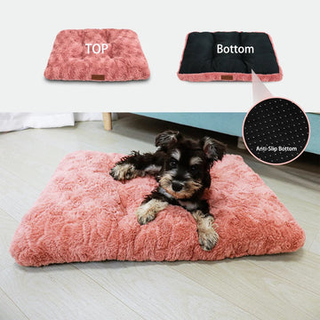 Washable Faux Fur Pet Dog Crate Bed